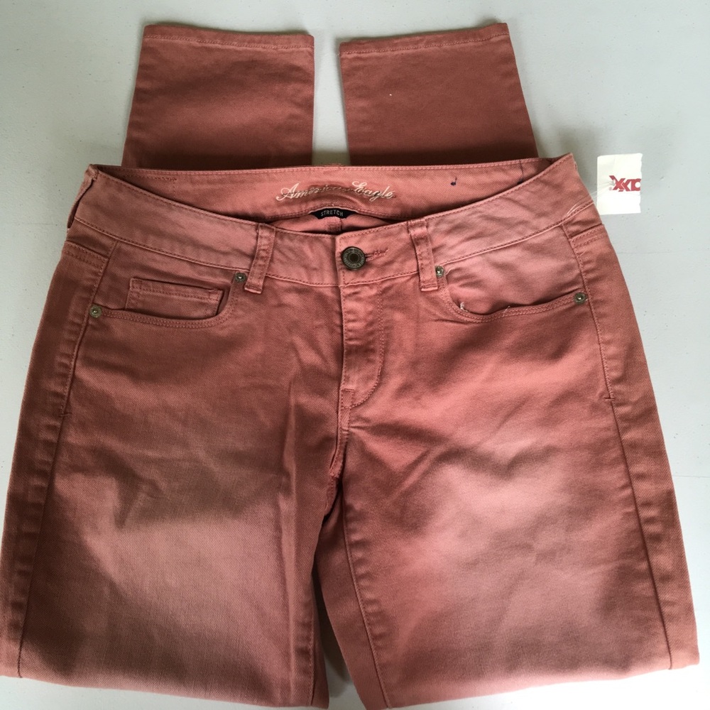 New America Eagle Outfitters Coral Skinny Jeans 10 - Picture 2 of 8